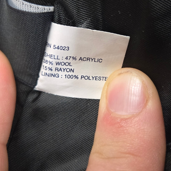 Y2K GAP Black Tweed Midi Flare Wool Blend High Waisted Trumpet Skirt Size 0 - Picture 6 of 8